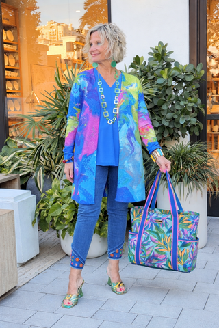 Floral, Cool Bahama Shoulder Tote Cathys Place