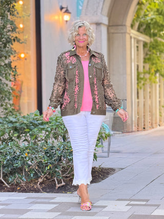 Ethyl Garden Wall Jacket - OLIVE ETHYL JEANS