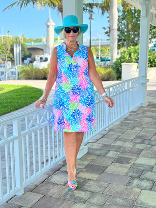 SALINA REEF RUFFLE DRESS