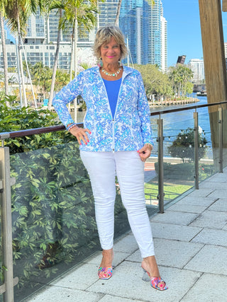 LULU B CORAL BREEZE FULL ZIPPER JACKET