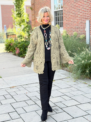 OLIVE CROCHET CARDIGAN Cathys Place