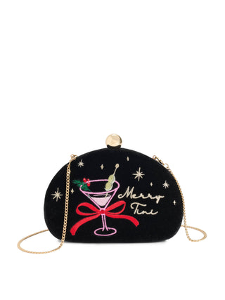 "MERRY TINI" MINAUDIÈRE, BLACK Shiraleah