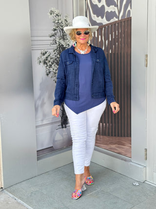 KEY WEST NAVY LINEN JACKET
