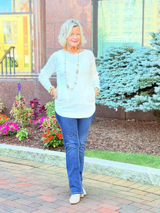 ETHYL SOFT POCKET CREAM SWEATER ETHYL JEANS