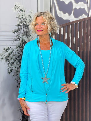 LULU-B AQUA FULL ZIPPER LULU-B
