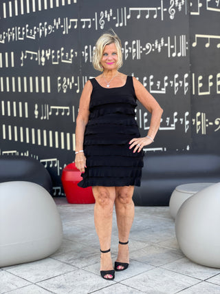 MIAMI NIGHTS  BLACK CHA CHA DRESS SHORT