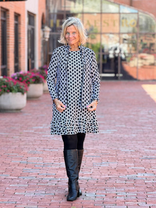 LULU B BOCA CHIC SHIFT RUFFLE DRESS Cathys Place