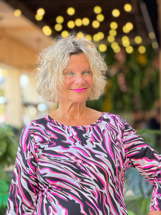 LULU-B SIZZLE PINK SLEEVE DRESS LULU-B