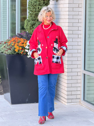 SNOWMAN HOUNDSTOOTH BLAZER Cathys Place