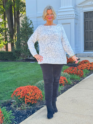 Women's Speckled Chenille Eyelash Sweater