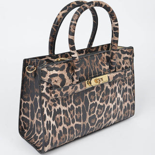 Faux Leo Medium Tote Bag