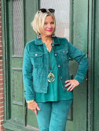 LULU-B EMERALD  VELOUR PANTS