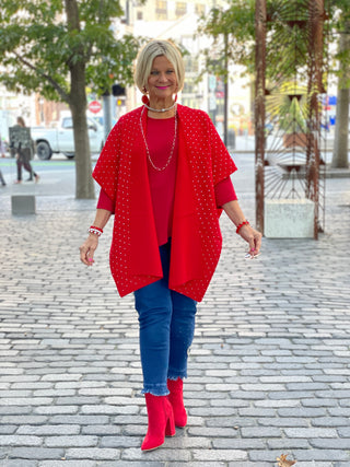 HOLIDAY RED BLING CAPE