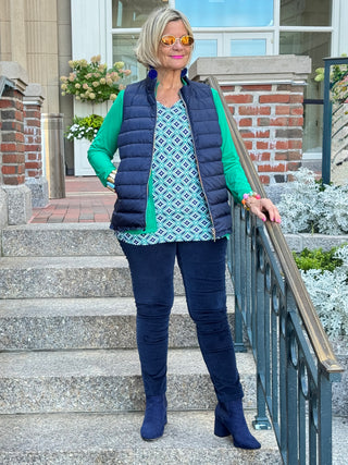 LULU-B NAVY SHORT VEST