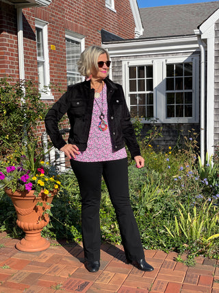 AUBREY PINK V NECK TOP