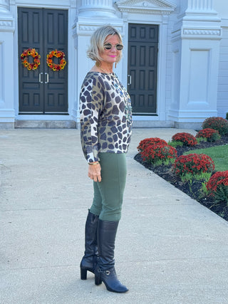 OLIVE POCKET LEGGINGS