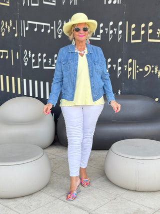 LULU-B CHAMBRAY BLUE LINEN JACKET