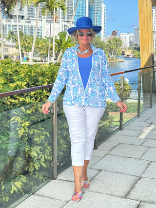 LULU B CORAL BREEZE FULL ZIPPER JACKET