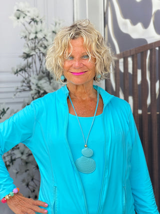 LULU-B AQUA FULL ZIPPER LULU-B