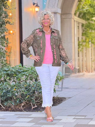 Ethyl Garden Wall Jacket - OLIVE ETHYL JEANS