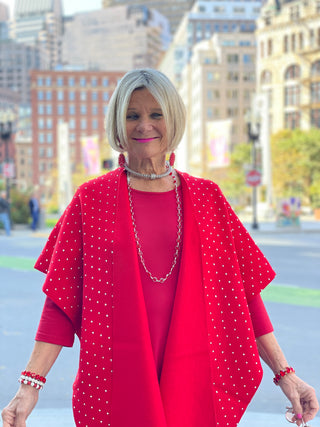 HOLIDAY RED BLING CAPE