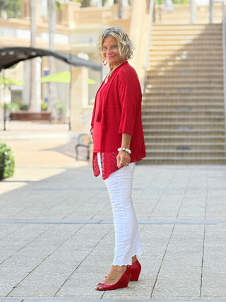 LULU B RED MESH WRAP LULU b