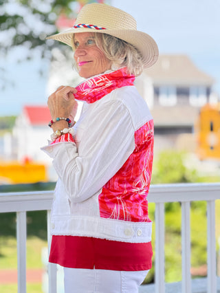 HARBOR LIGHTS RED LINEN JACKET Cathys Place