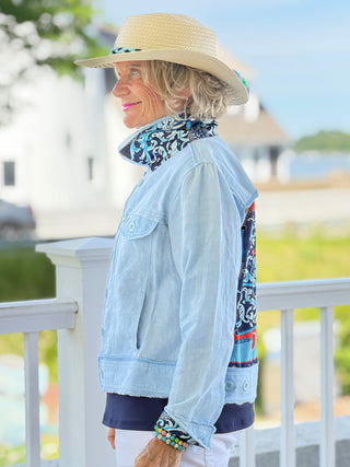 NAUTICAL CREST LINEN JACKET TANGO MANGO