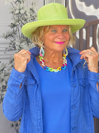 KEY WEST BLU LINEN JACKET