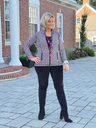Lulu B Harbor Diamond Full Zipper Jacket