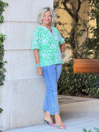 SPRING GREEN BOHO TOP Cathys Place