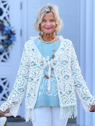 CREAM CROCHET CARDIGAN Cathys Place