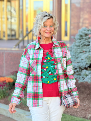 St. Patrick’s Day Green Plaid Cozy Shirt Jacket Shacket Lovesoft