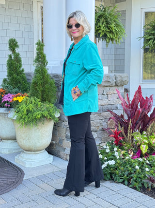 TEAL CORDUROY JACKET