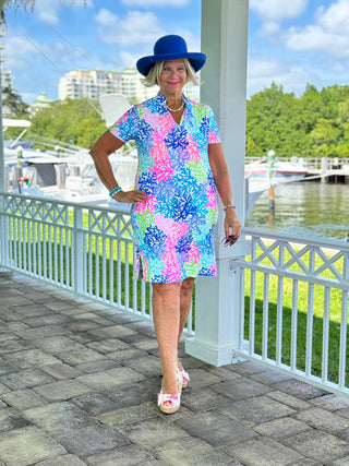 SALINA REEF SHORT SLEEVE DRESS