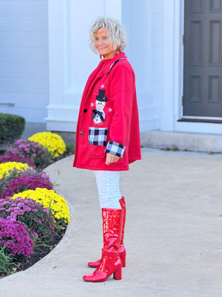 SNOWMAN HOUNDSTOOTH BLAZER Cathys Place