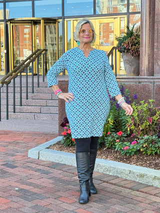 Lulu B Bay Club Notch Sleeve Dress