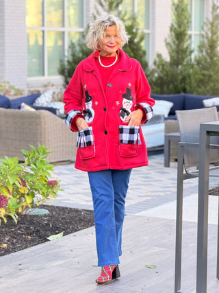 SNOWMAN HOUNDSTOOTH BLAZER Cathys Place