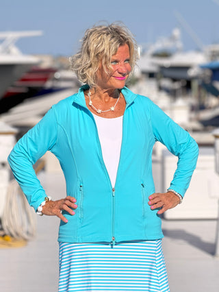 OCEAN BLUE STRIPED SKORT LULU-B
