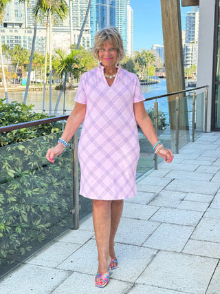 LULU B PINK CHIC SHORT SLEEVE DRESS