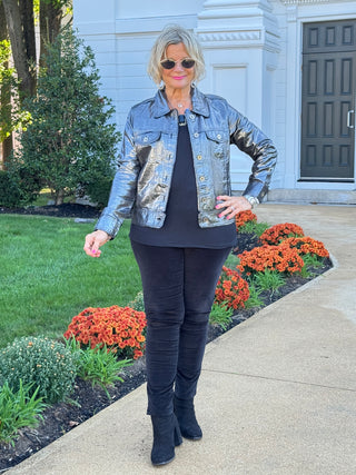HOLIDAY BLACK METALLIC JACKET