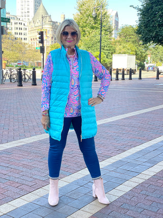 LULU-B AQUA PUFFER VEST