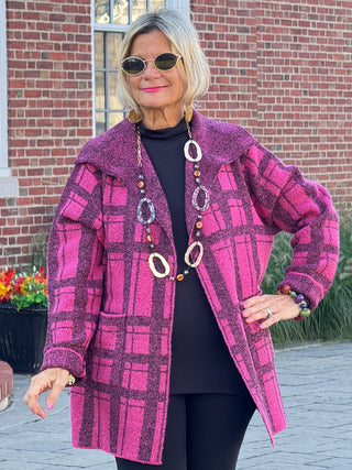 SOUTHERN NIGHTS BURGUNDY POCKET SWEATER