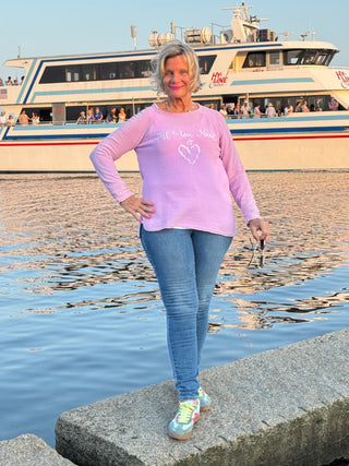 LULU-B LILAC ALL YOU NEED CEW NECK SWEATER