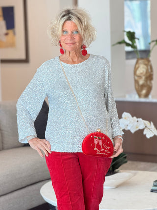 "FIZZ THE SEASON" MINAUDIÈRE, SCARLET Shiraleah