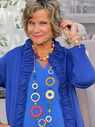 LULU-B ROUGED SAPPHIRE ROUGED CARDIGAN