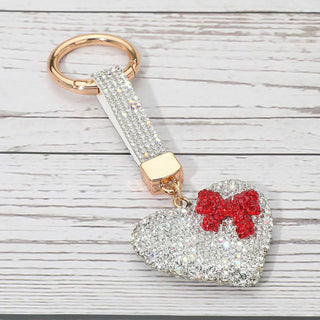Bling Studded Bow Heart Keychain / Bag Charm Sensibling Corp.