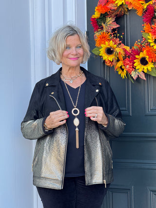 Dazzle Dazzle Long Gold Necklace