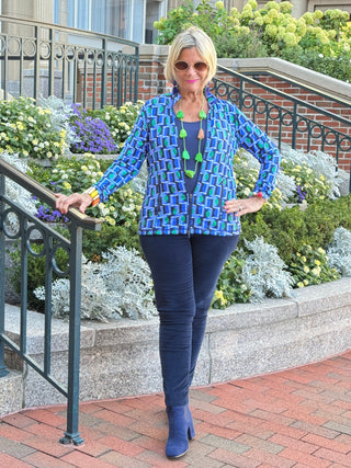 Lulu B Seaport Geo Full Zipper Jacket