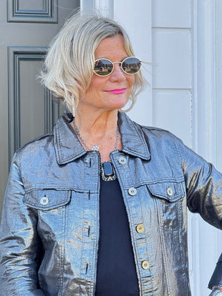 HOLIDAY BLACK METALLIC JACKET